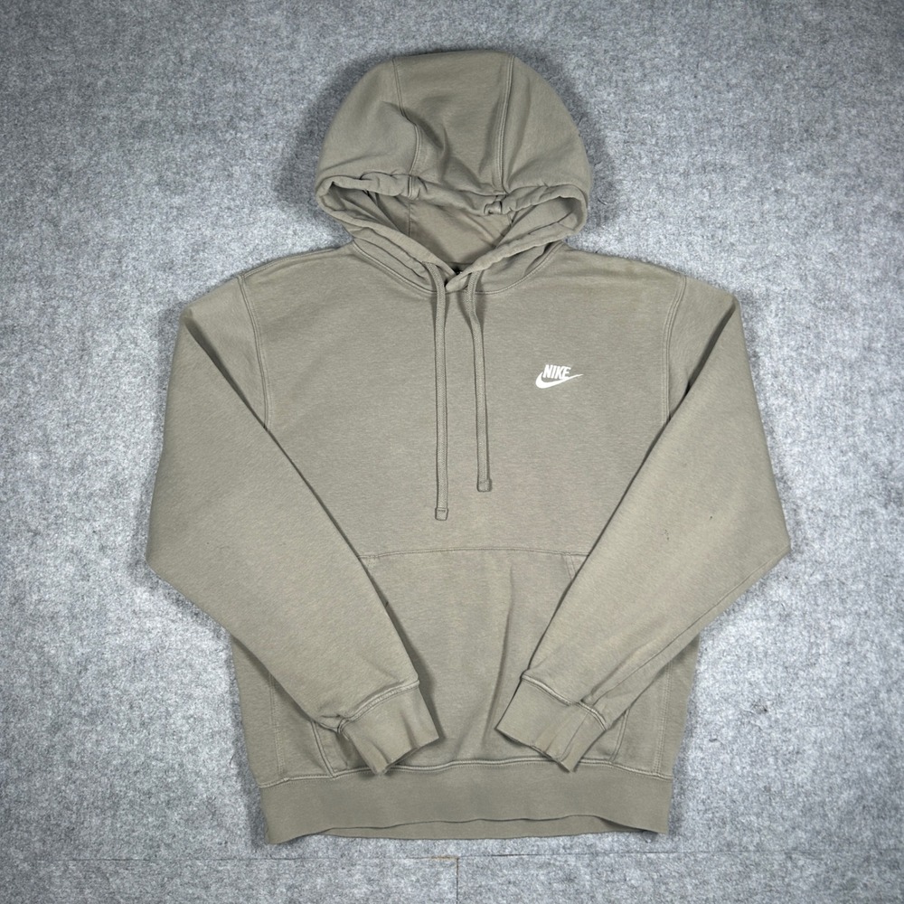 Nike pullover Hoodie Men Small‎ Khaki brown Club Fleece activewearCasual Comfort